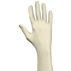 Disposable natural rubber latex 9 1/2″ 5-mil natural rolled cuff powder free textured grip/small - Benchmark Tooling