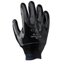 Chemical resistant neoprene fully coated knit-wrist smooth finish black/large - Benchmark Tooling