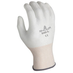 13- gauge engineered cut resistant fiber w/polyurethane palm coating HPPE white with white coating textured finish ANSI CUT LEVEL 2/extra extra large - Benchmark Tooling