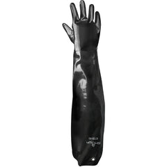 Chemical resistant neoprene fully coated shoulder length grommet black smooth finish/large - Benchmark Tooling