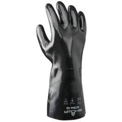 Chemical resistant neoprene fully coated heavyweight 14″ gauntlet black smooth finish/large - Benchmark Tooling