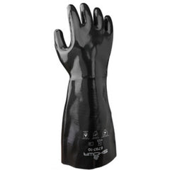 Chemical resistant neoprene fully coated heavyweight elbow-length gauntlet black smooth/large - Benchmark Tooling