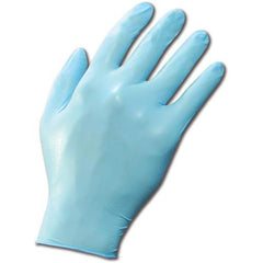 ‎Disposable low-powder low-modulus 100%-nitrile 9-1/2″ 4-mil rolled cuff blue/medium - Benchmark Tooling