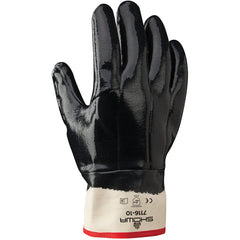 Insulated fully coated nitrile cotton jersey with foam insulation navy safety cuff/large - Benchmark Tooling