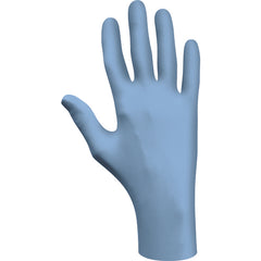 Disposable powder-free economy grade 100% nitrile 9.5″ rolled cuff 4-mil blue textured/large - Benchmark Tooling