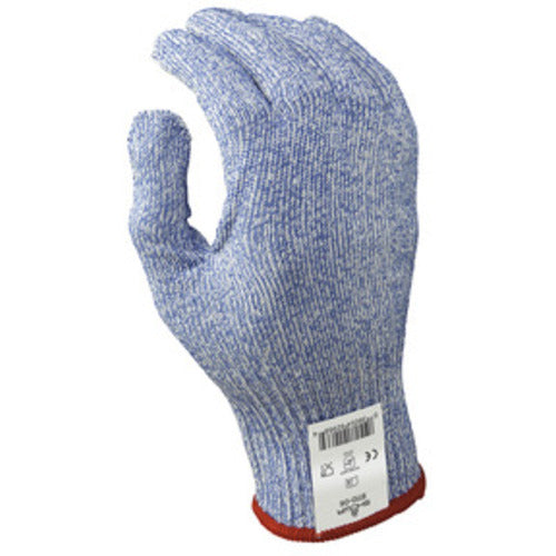 Cut resistant 10-gauge seamless wire free knit HPPE blue/white ambidextrous ANSI CUT LEVEL 5/extra small - Benchmark Tooling