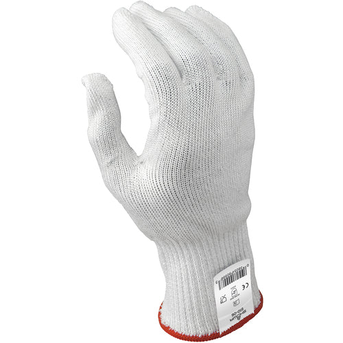 Cut resistant 10-gauge seamless knit HPPE w/Stainless Steel white ambidextrous ANSI CUT LEVEL 4/XS - Benchmark Tooling