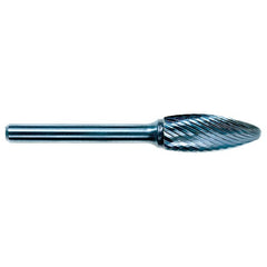 3mm EdgeHog Flame Miniature Carbide Bur SH-41M-D Std Alt Diamond (Double) - Benchmark Tooling