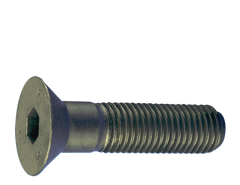 3/8-24 x 5/8 - Black Finish Heat Treated Alloy Steel - Cap Screws - Flat Head - Benchmark Tooling