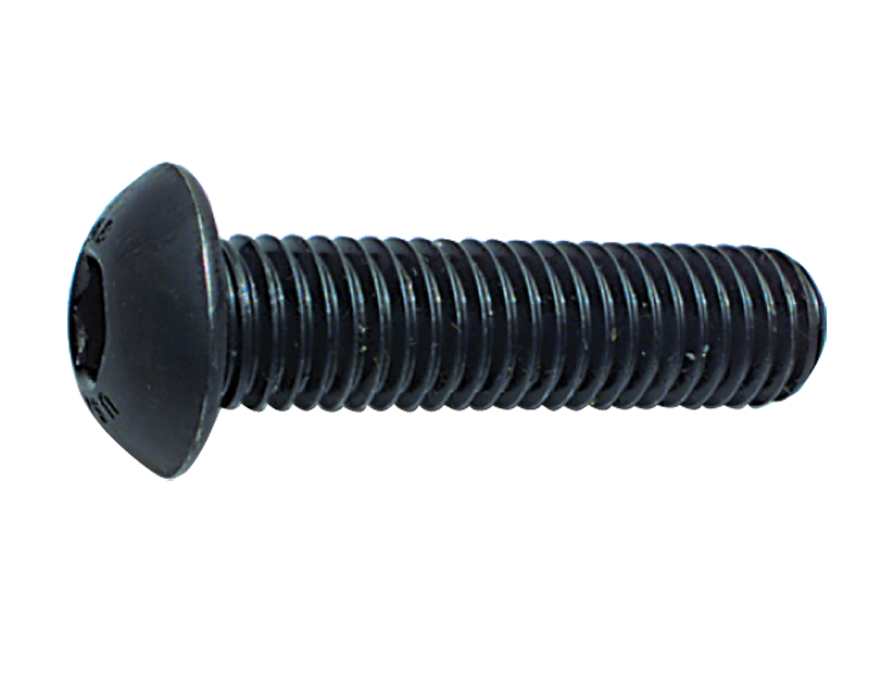 M8 - 1.25 x 35 - Black Finish Heat Treated Alloy Steel - Cap Screws - Button Head - Benchmark Tooling