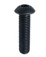 M12 x 1.75 x 50mm - Black Finish Heat Treated Alloy Steel Cap Screws-Button Head - Benchmark Tooling