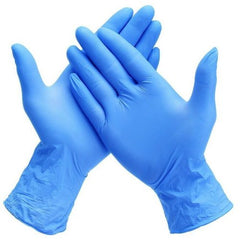 Large Blue Nitrile 10 mil Disposable Gloves (Box/50) - Exact Industrial Supply