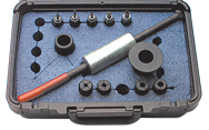 Dowel and Pull Dowel Remover Kit - Includes 4 Collets and 4 Threaded Adapters (1/4 thru 7/16 Dia. Range) - Benchmark Tooling