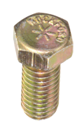 1/4-20 x 2 - Zinc / Yellow Plated Heat Treated Alloy Steel - Cap Screws - Hex - Benchmark Tooling