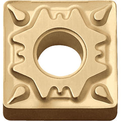 SNMG 431 HQ CA515, 1/64″ Corner Radius, 3/16″ Thick, 1/2″ Inscribed Circle, TiCnulll2O3/TiN, Square, Turning Indexable Insert - Exact Industrial Supply
