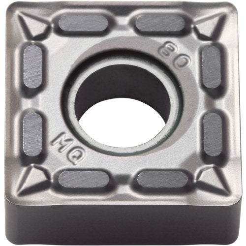 CNMG 431 MQ PR015S, 1/64″ Corner Radius, 3/16″ Thick, 1/2″ Inscribed Circle, MEGACOAT HARD, Diamond, Turning Indexable Insert - Exact Industrial Supply