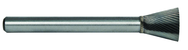 1/4 EdgeHog Back Taper Carbide Bur SN-1 Standard Alt Diamond (Double) - Benchmark Tooling