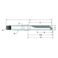 22015S-4IS-56 T-A® Spade Blade Holder - Flute- Series 1.5 - Benchmark Tooling