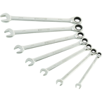 STEELMAN PRO 7-Piece Standard 144-Tooth Ratcheting Wrench Set - Benchmark Tooling