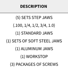 Snap Jaws - Basic 4" Set - Part #  4PKG-001 - Benchmark Tooling