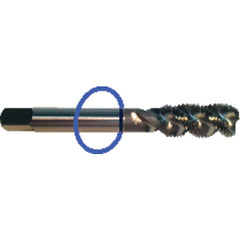 ‎M3.5 x .60 Dia-D4-2 FL-Std Spiral FL Tap - Blue Ring - Benchmark Tooling