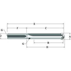 27030S-150L Straight T-A® Spade Blade Holder - Straight Flute- Series 3 - Benchmark Tooling