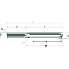 29020S-125L Straight T-A® Spade Blade Holder - Straight Flute- Series 2 - Benchmark Tooling