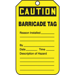 Barricade Tag, Caution Barricade Tag, 25/Pk, Cardstock - Benchmark Tooling