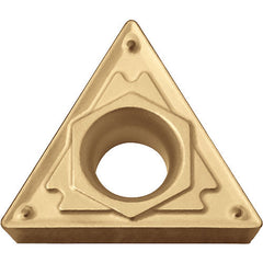 TCMT 2151 HQ PV720, 1/64″ Corner Radius, 3/32″ Thick, 1/4″ Inscribed Circle, TiCN (MEGACOAT NANO), Triangle, Turning Indexable Insert - Exact Industrial Supply
