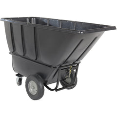 Heavy Duty Tilt Truck 1 Cu Yd Black Towable - Exact Industrial Supply