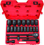 Tekton 22-Pc. 3/4" Dr Deep Impact Socket Set (Sae) - Benchmark Tooling