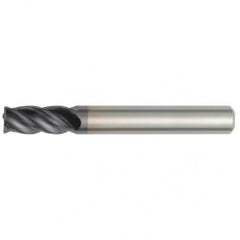 1/2x1/2x3x5 .030R 4FL Carbide End Mill-Round Shank-TiAlN - Benchmark Tooling