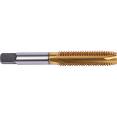 M12 x1.75 MM 3 Flute Plug Union Butterfield HSS TiN M Relieved Style Spiral Point ANSI E-code # TN1785M12 - Exact Industrial Supply