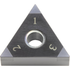 TNGA 331 ME KBN525, 1/64″ Corner Radius, 3/16″ Thick, 3/8″ Inscribed Circle, Triangle, Turning Indexable Insert - Exact Industrial Supply