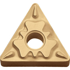 TNMG 332 HQ PV720, 1/32″ Corner Radius, 3/16″ Thick, 3/8″ Inscribed Circle, TiCN (MEGACOAT NANO), Triangle, Turning Indexable Insert - Exact Industrial Supply