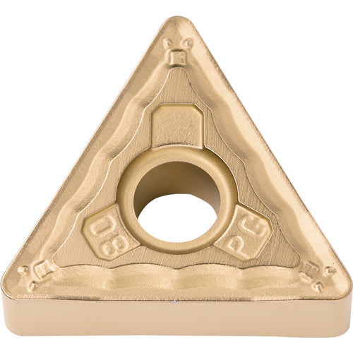 TNMG 333 PG CA510, 3/64″ Corner Radius, 3/16″ Thick, 3/8″ Inscribed Circle, TiCnulll2O3/TiN, Triangle, Turning Indexable Insert - Exact Industrial Supply