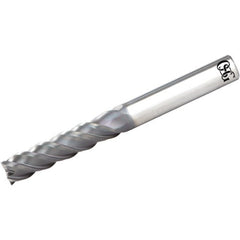 ‎3/8″ Dia. × 3/8″ Shank × 1-1/8″ DOC × 3-3/4″ OAL, Carbide, Duarise, 4 Flute, Shrink Fit, Square, Solid End Mill - Exact Industrial Supply