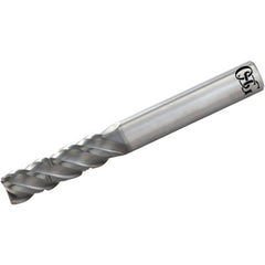 ‎3/8″ Dia. × 3/8″ Shank × 1-1/8″ DOC × 3-3/4″ OAL, Carbide, Duarise, 4 Flute, Shrink Fit, Square, Solid End Mill - Exact Industrial Supply