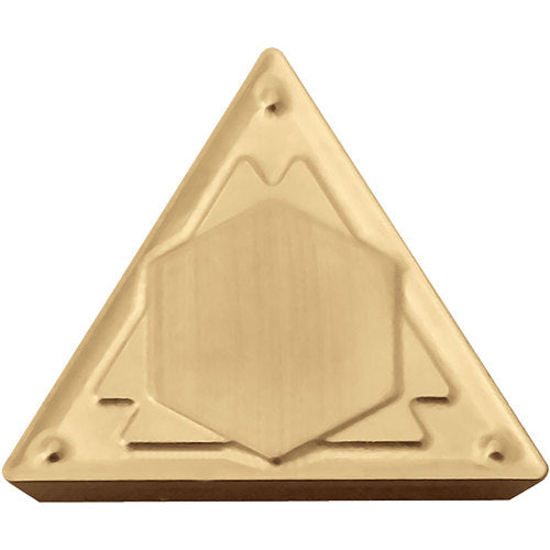 TPMR 322 HQ CA525, 1/32″ Corner Radius, 1/8″ Thick, 3/8″ Inscribed Circle, TiCnulll2O3/TiN, Triangle, Turning Indexable Insert - Exact Industrial Supply