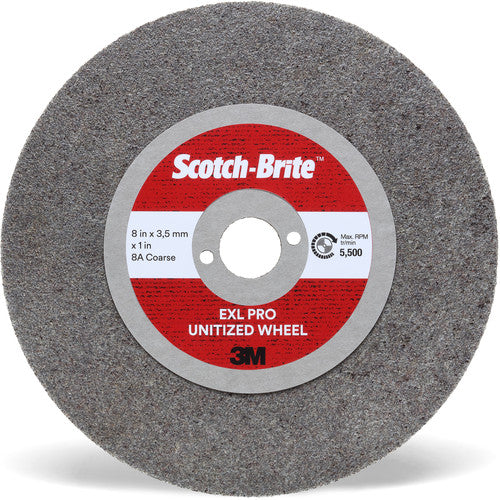 Scotch-Brite EXL PRO Unitized Wheel EX-UW 8A Coarse 3″ × 2.8 mm × 3/8″