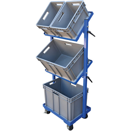 Multi-Tier Cart 3 Shelf 3 Basket 300 lb - Exact Industrial Supply