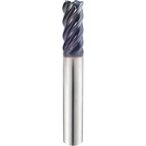 1″ × 1″ × 3 1/4″ × 6″ 5 Flute 0.0900'' C/R Carbide End Mill-Plain Shank - Y-Coating