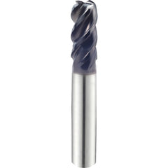 1″ × 1″ × 3″ × 6″ 4 Flute 0.0300″ C/R Carbide End Mill-Plain Shank - Y-Coating