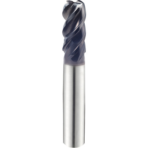 3/4″ × 3/4″ × 1 7/8″ × 4″ 4 Flute 0.0300″ C/R Carbide End Mill-Plain Shank - Y-Coating - Exact Industrial Supply