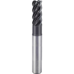 1″ × 1″ × 1 1/4″ × 7″ 5 Flute 0.1900″ C/R Carbide End Mill-Plain Shank - Y-Coating