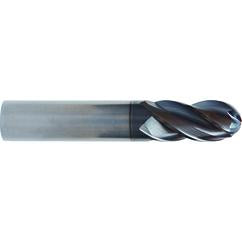 1/2x1/2x5/8x2-1/2 4 Flute Ball Nose TuffCut® XT HP End Mill ALtima® Blaze Coated - Benchmark Tooling