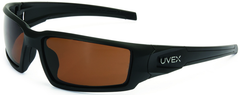 Hypershock Matte Black Frame - Espresso Polarized Lens Safety Glasses - Benchmark Tooling