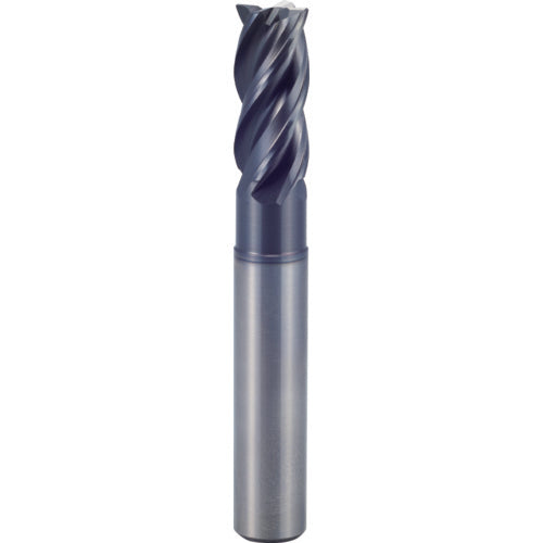 3/8″ × 3/8″ × 1/2″ × 6″ 4 Flute Square End Carbide End Mill-Plain Shank - Y-Coating - Exact Industrial Supply