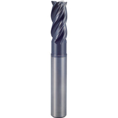 1/8″ × 1/8″ × 5/32″ × 3″ 4 Flute Square End Carbide End Mill-Plain Shank - Y-Coating - Exact Industrial Supply