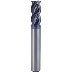 1″ × 1″ × 2 5/8″ × 5″ 4 Flute Chamfer Carbide End Mill-Plain Shank - Y-Coating - Exact Industrial Supply
